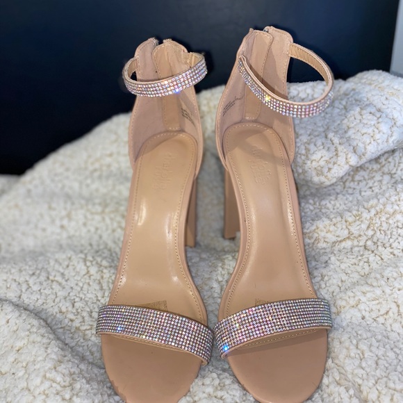 Blocked Rhinestone Heel - Picture 2 of 4